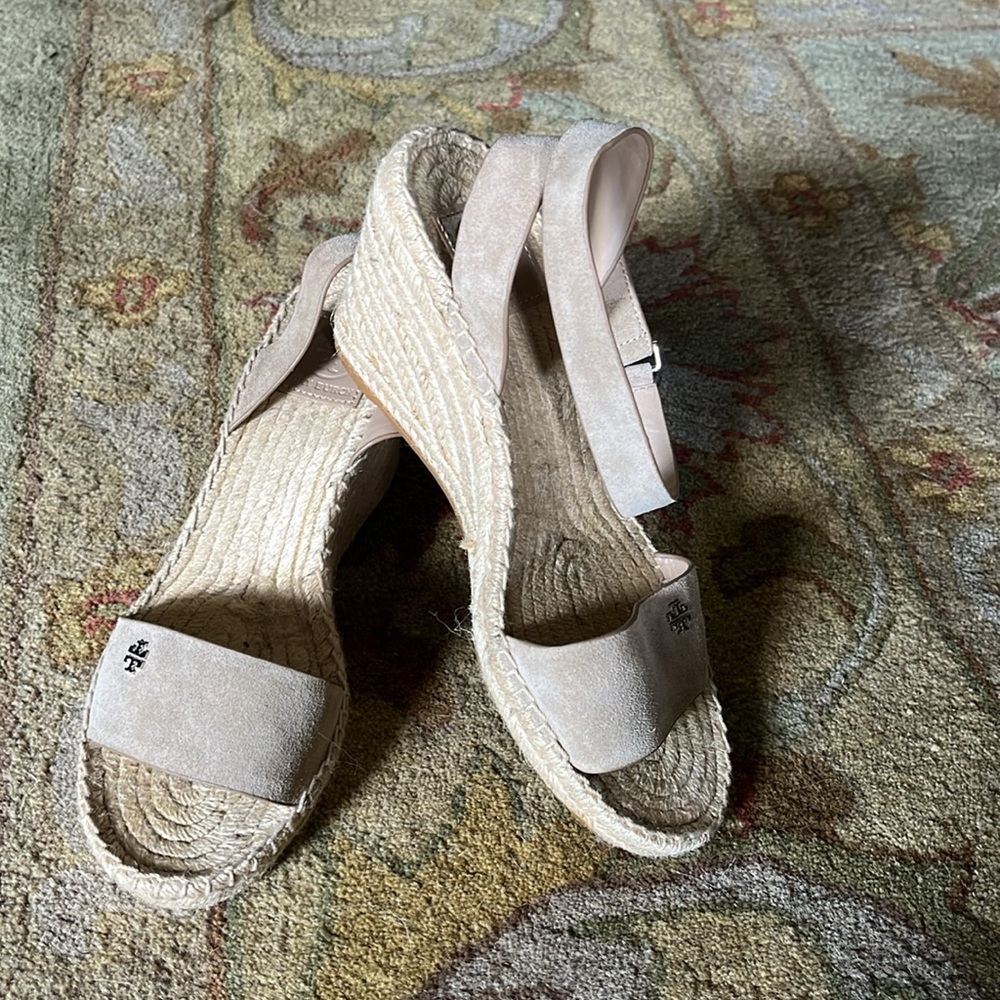 Tory Burch Suede Espadrille Sandals